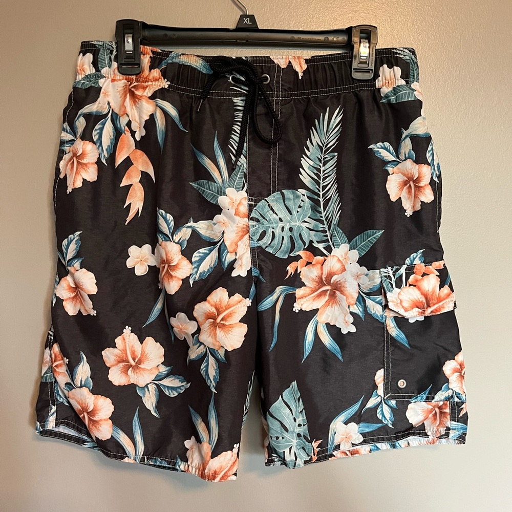 Hawaiian swim trunks